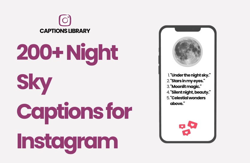 200+ Night Sky Captions for Instagram