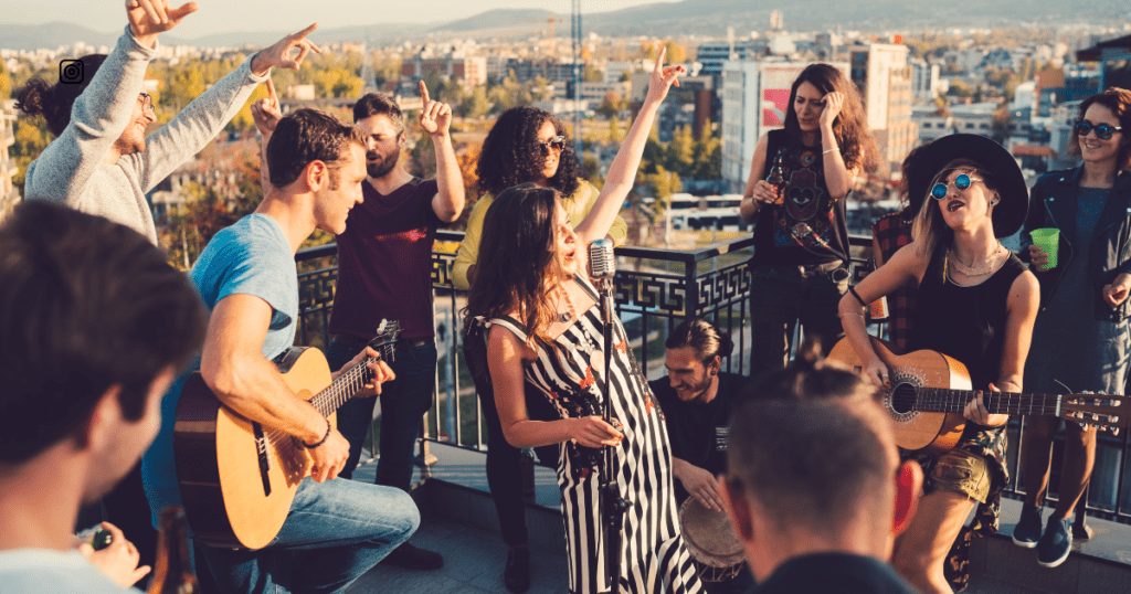 Rooftop party captions capturing the energy and excitement of unforgettable nights.