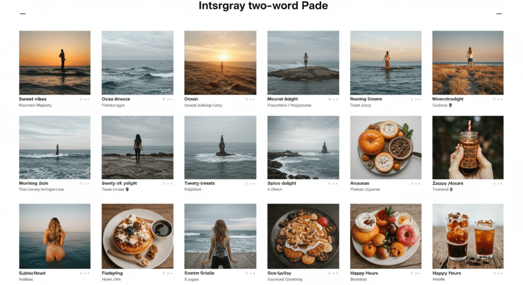 Two-word Captions for Instagram