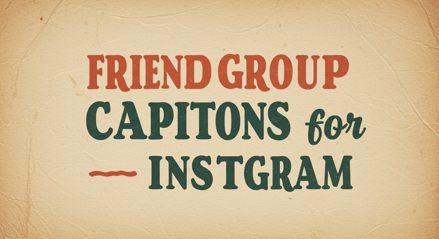 150+ Friends Group Captions for Instagram | Fun & Heartfelt
