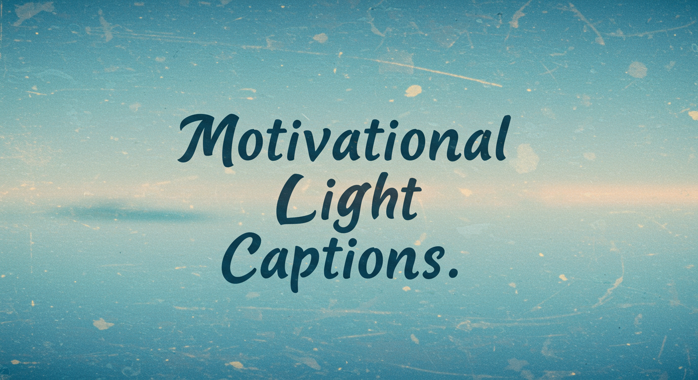 150+ Motivational Light Captions for Instagram to Inspire You