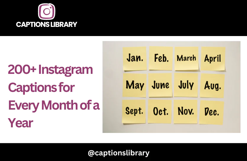 200+ Instagram Captions for Every Month of a Year