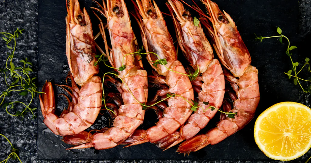 "Cute Prawns Captions for Instagram seafood lovers."