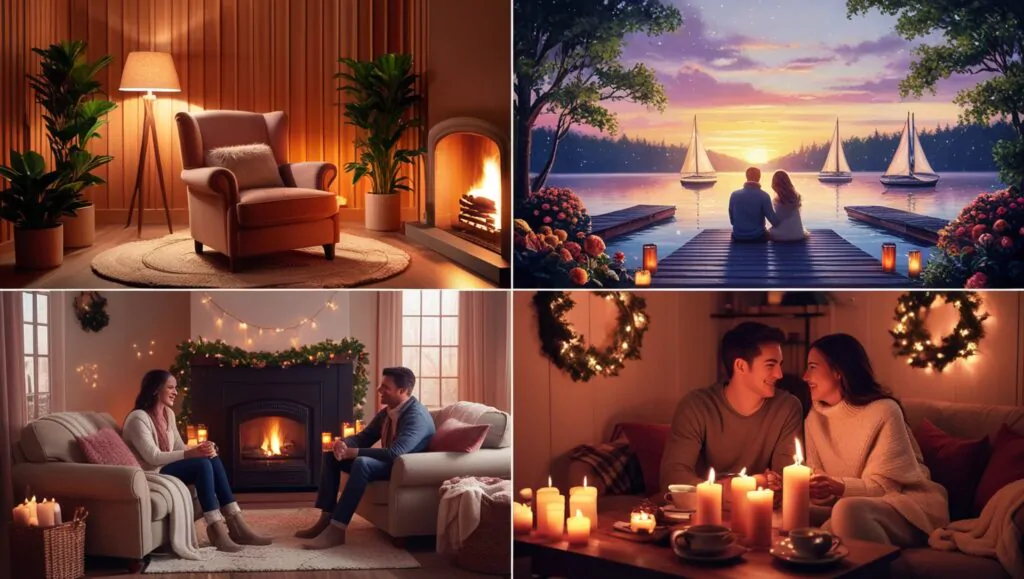 Cozy vibes captions for love, capturing warmth and intimacy in romantic moments.